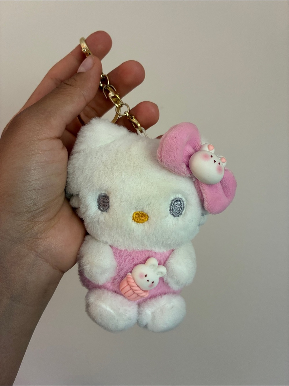 2/$25🎀 Hello Kitty White Plush Keychain with Pink Bow and Outfit